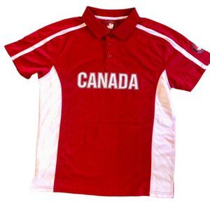 Canada Weathergear Red & White CANADA Polo Size L/G Eh?